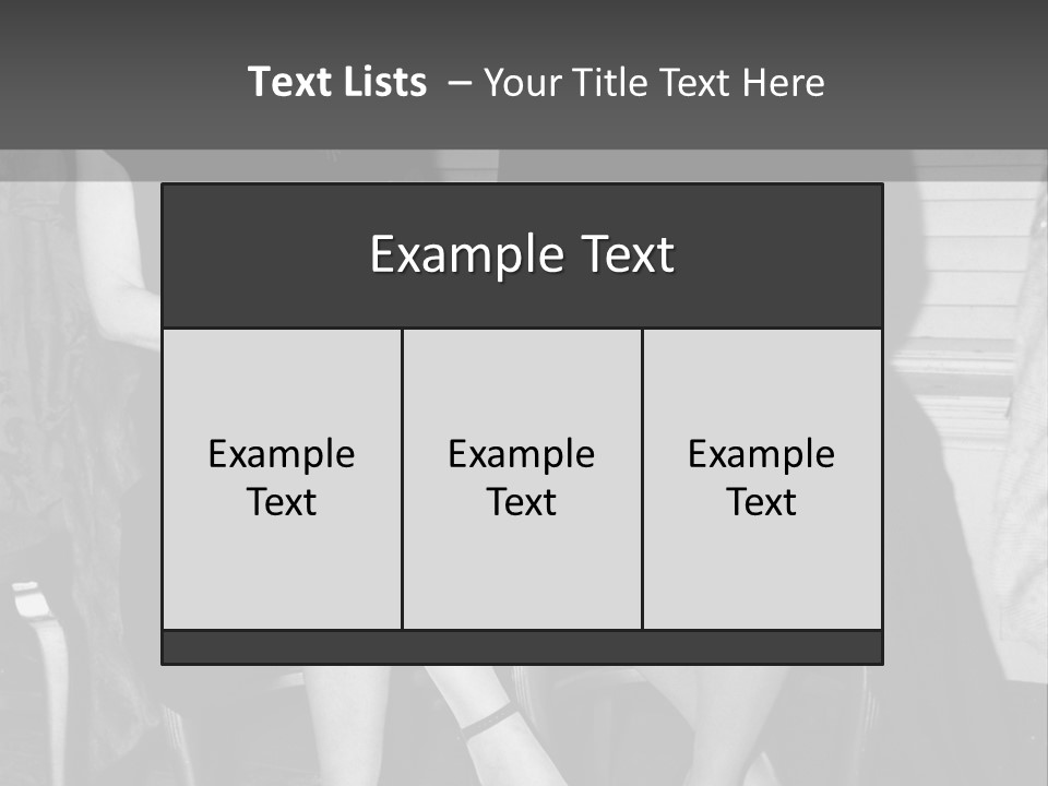 Women Actively Talking Black And White Photo PowerPoint Template