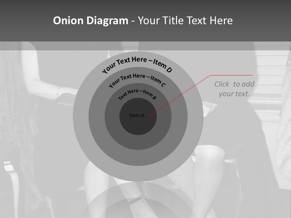 Women Actively Talking Black And White Photo PowerPoint Template