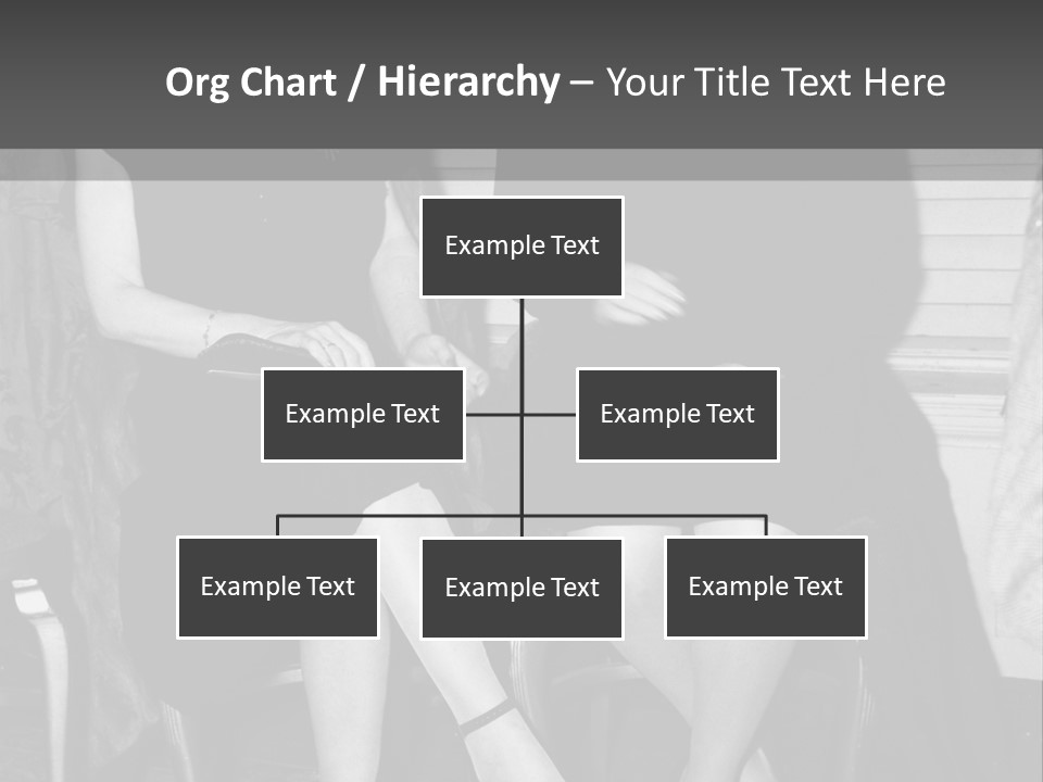 Women Actively Talking Black And White Photo PowerPoint Template