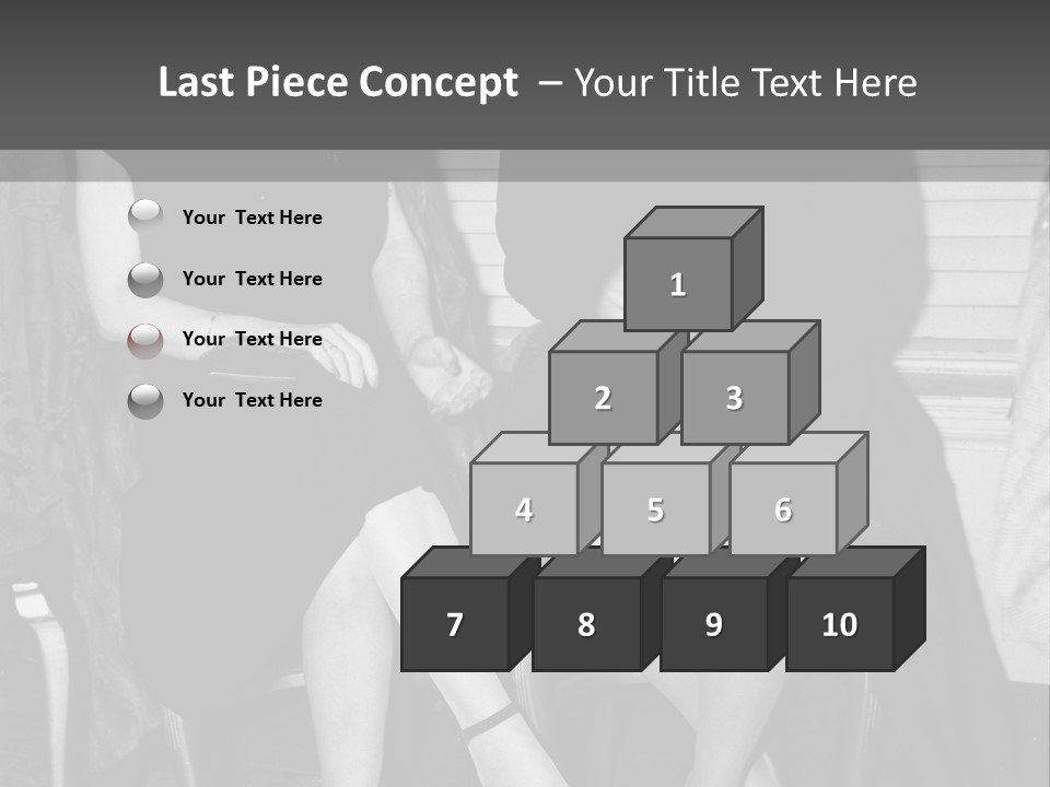 Women Actively Talking Black And White Photo PowerPoint Template