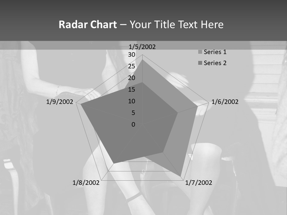 Women Actively Talking Black And White Photo PowerPoint Template