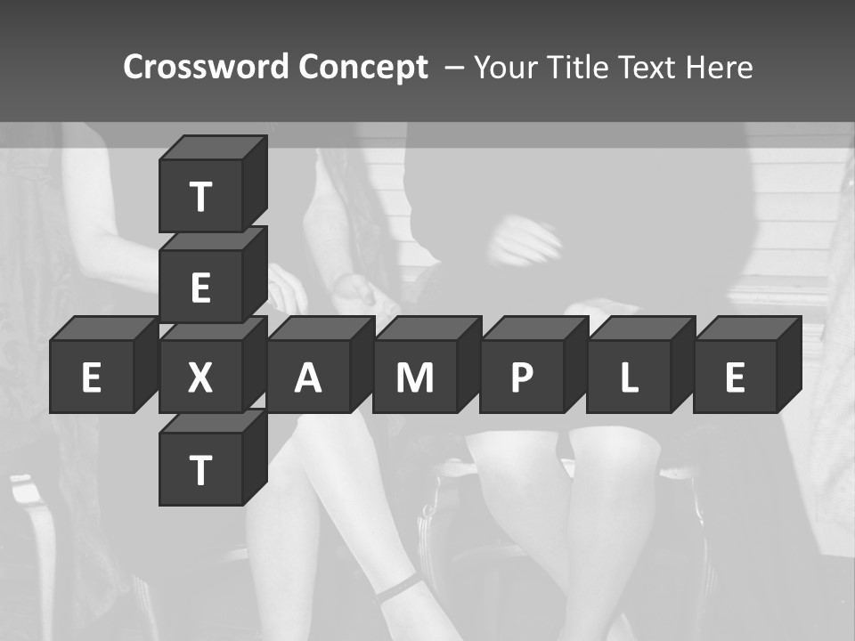 Women Actively Talking Black And White Photo PowerPoint Template