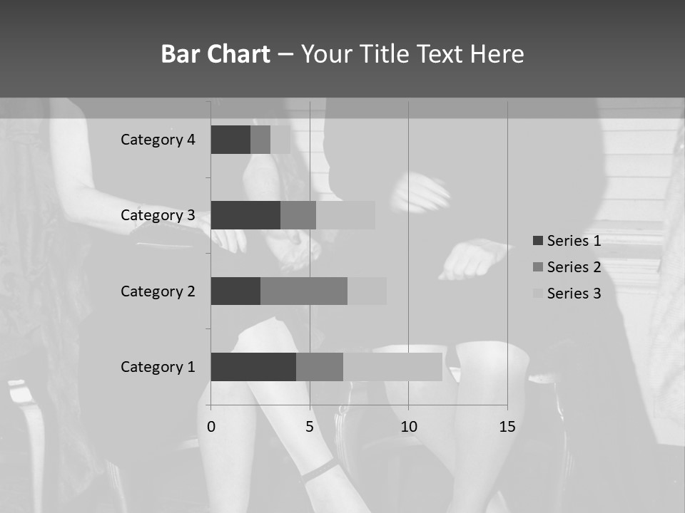 Women Actively Talking Black And White Photo PowerPoint Template