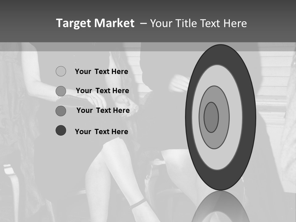 Women Actively Talking Black And White Photo PowerPoint Template