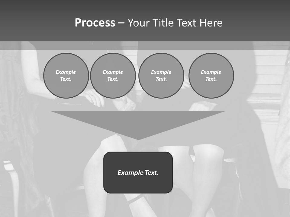 Women Actively Talking Black And White Photo PowerPoint Template