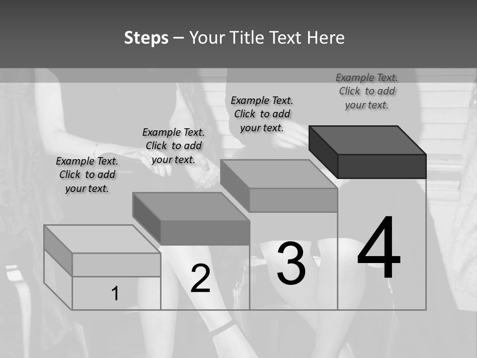 Women Actively Talking Black And White Photo PowerPoint Template