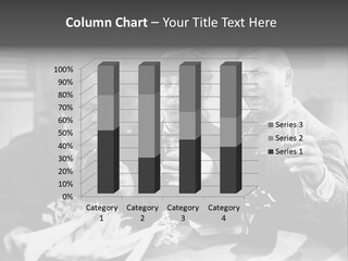 The Comic Image Of A Male Black And White Background PowerPoint Template