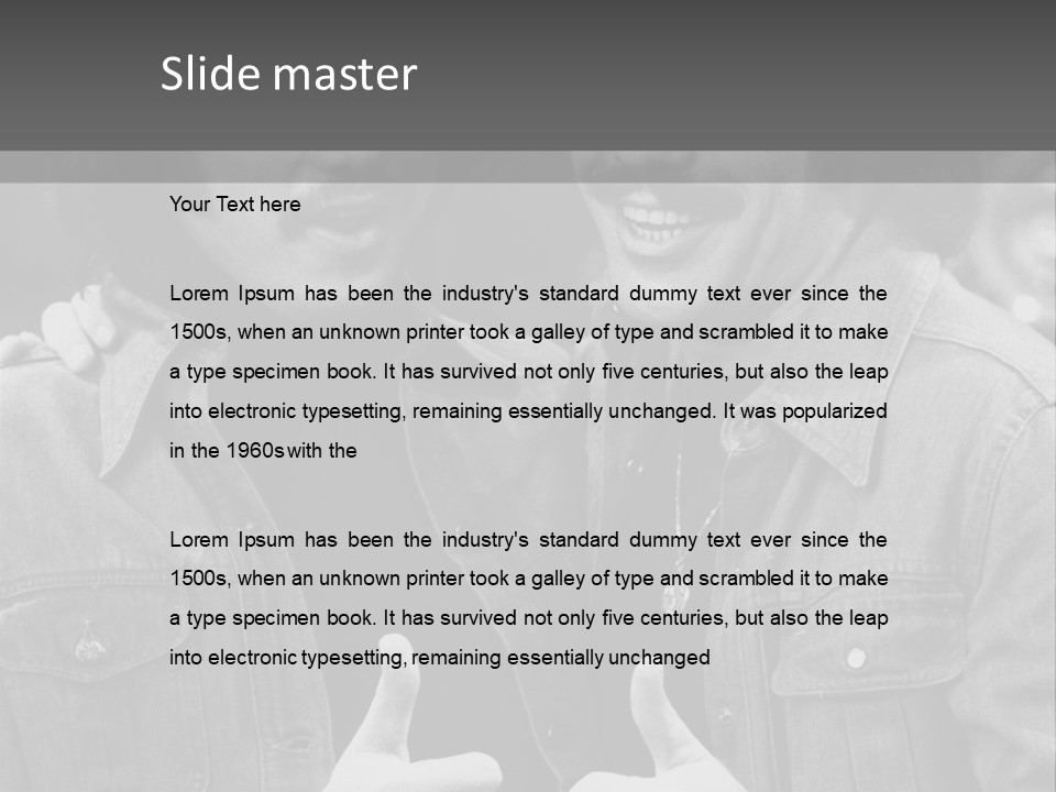 Brothers Black White Background PowerPoint Template