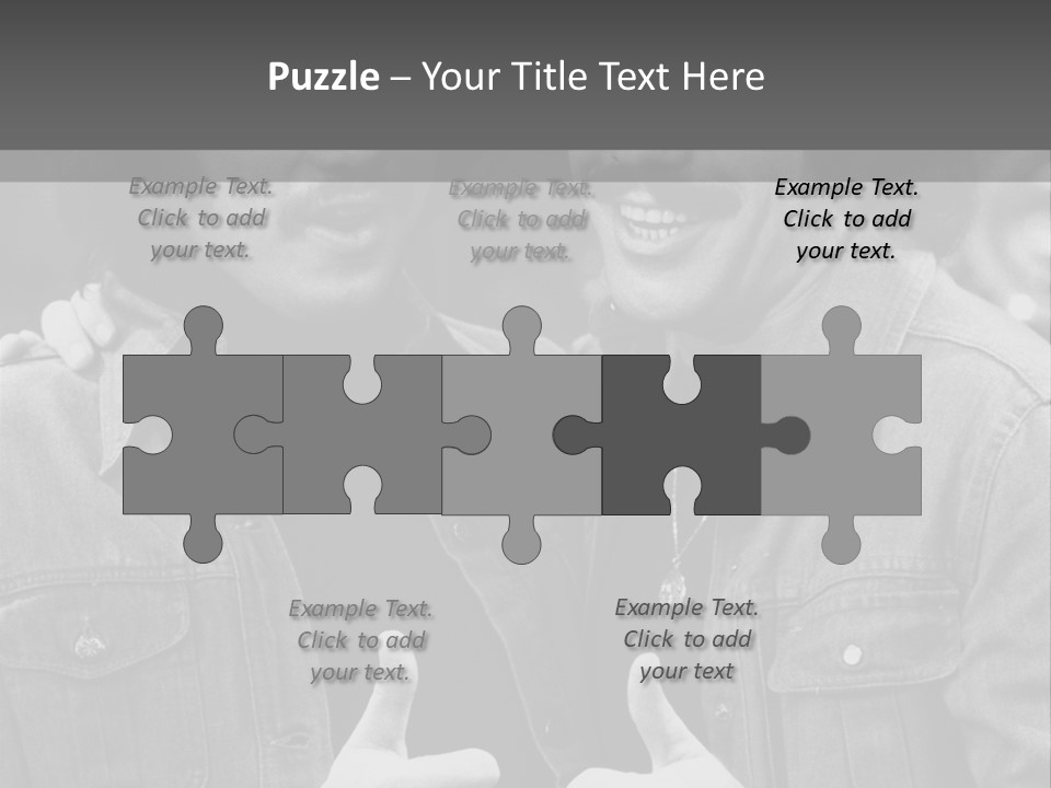 Brothers Black White Background PowerPoint Template