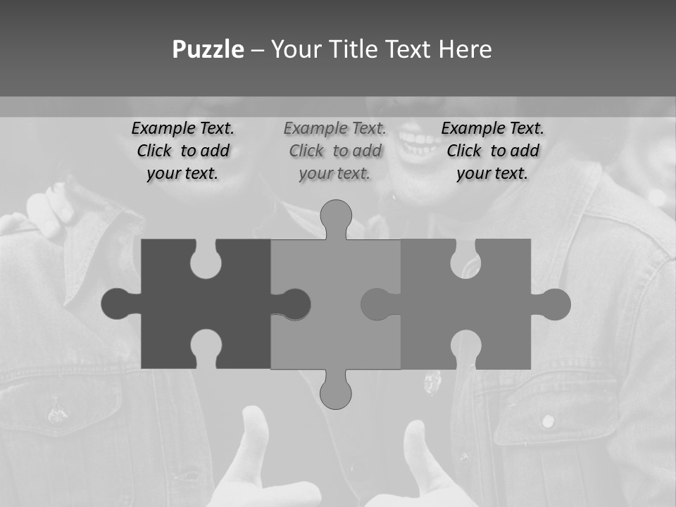 Brothers Black White Background PowerPoint Template