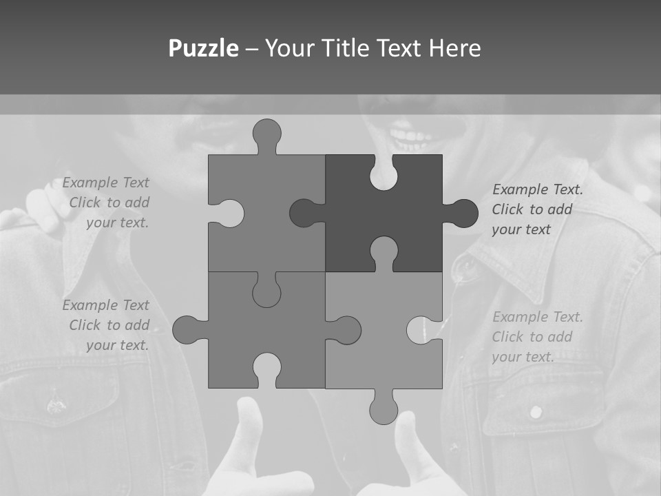 Brothers Black White Background PowerPoint Template