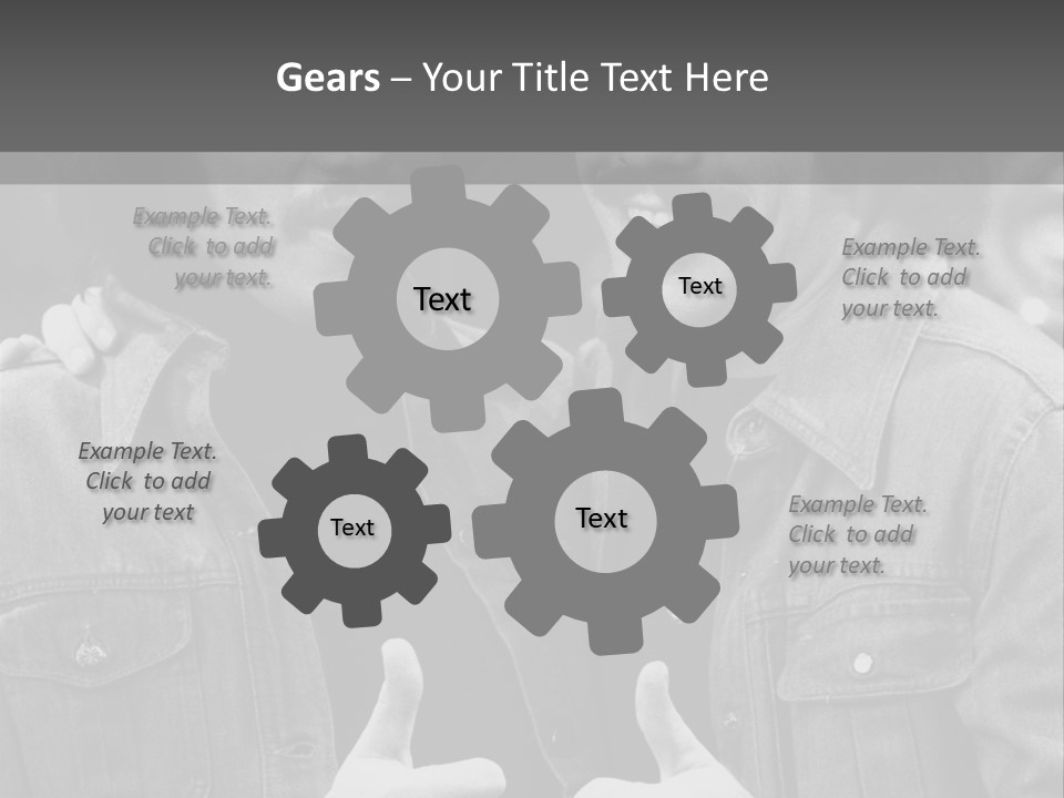 Brothers Black White Background PowerPoint Template