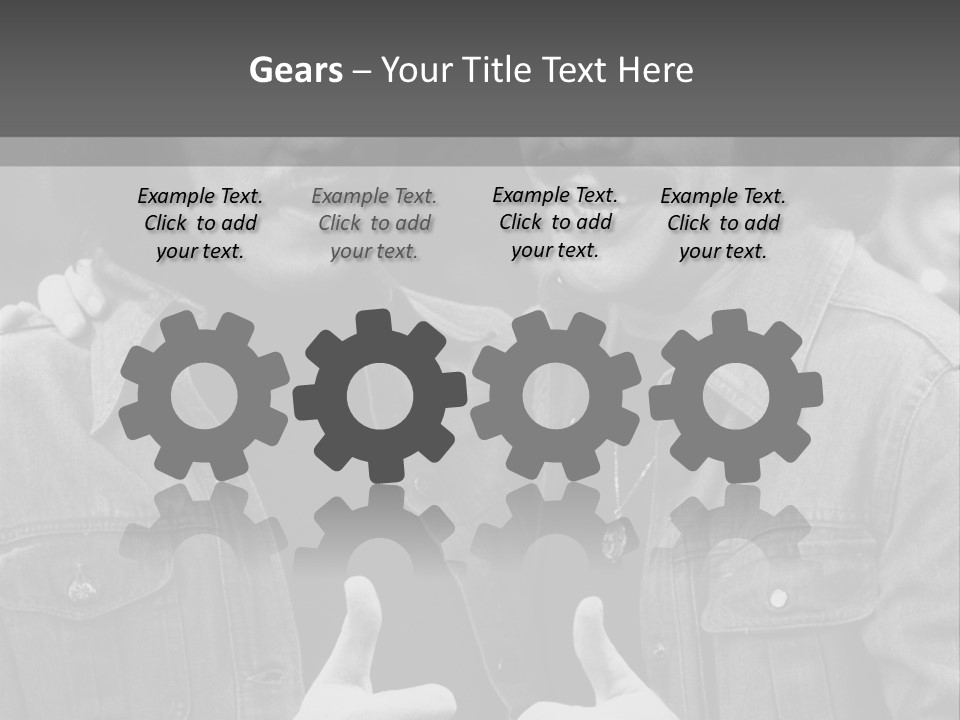 Brothers Black White Background PowerPoint Template