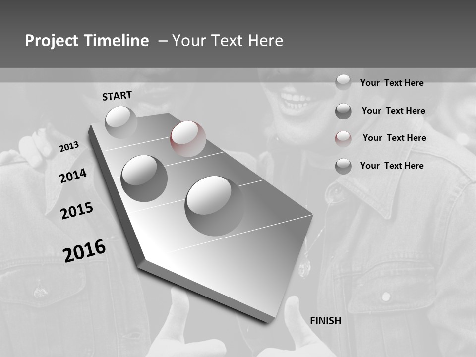 Brothers Black White Background PowerPoint Template