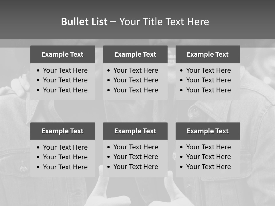 Brothers Black White Background PowerPoint Template