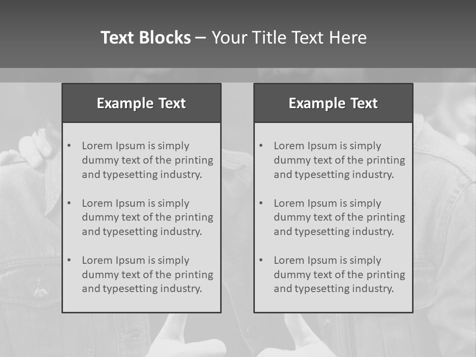 Brothers Black White Background PowerPoint Template