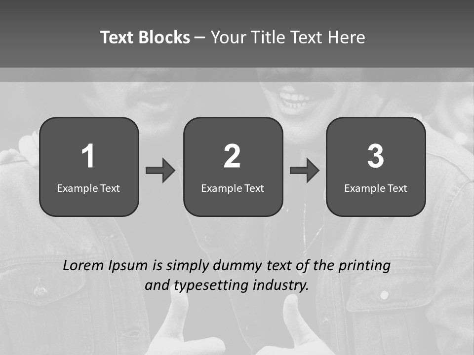 Brothers Black White Background PowerPoint Template
