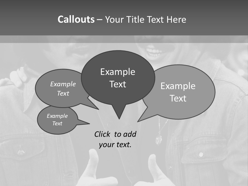 Brothers Black White Background PowerPoint Template