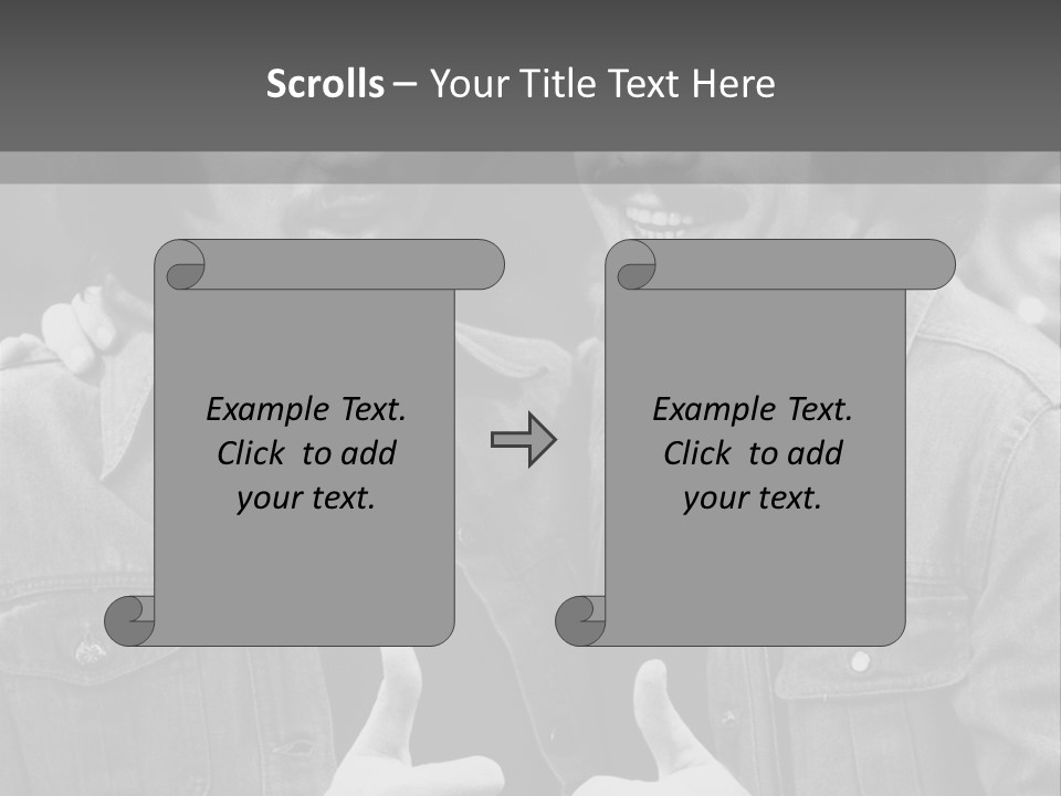 Brothers Black White Background PowerPoint Template