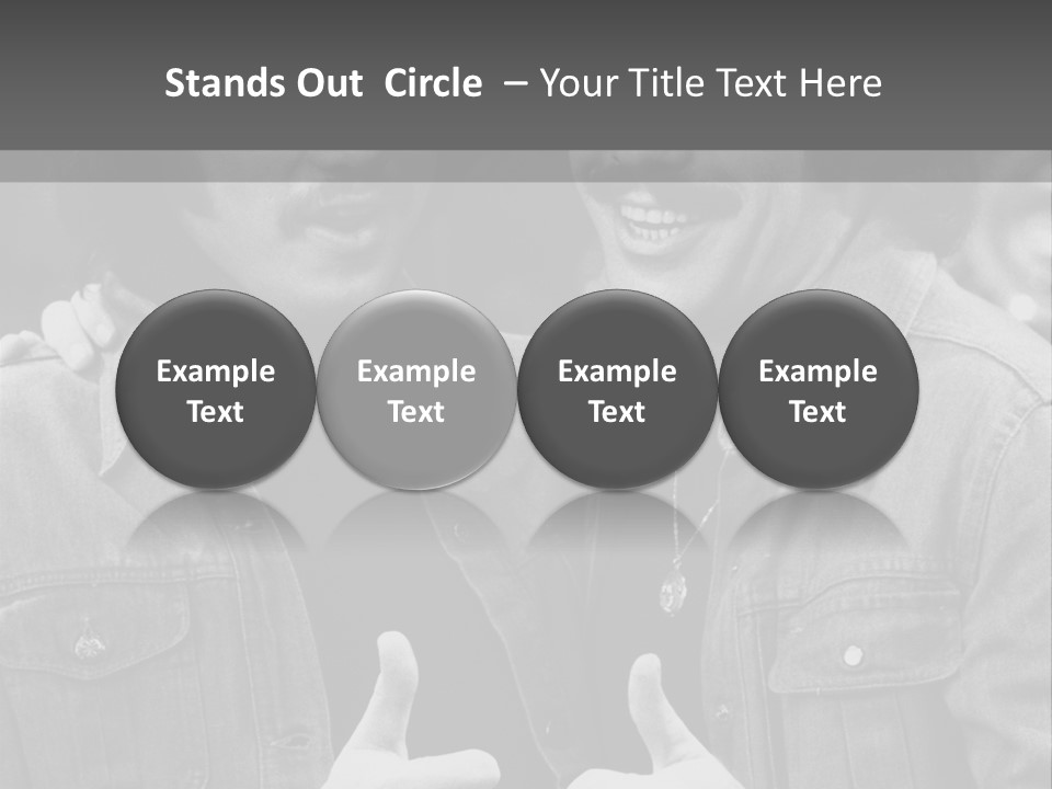 Brothers Black White Background PowerPoint Template