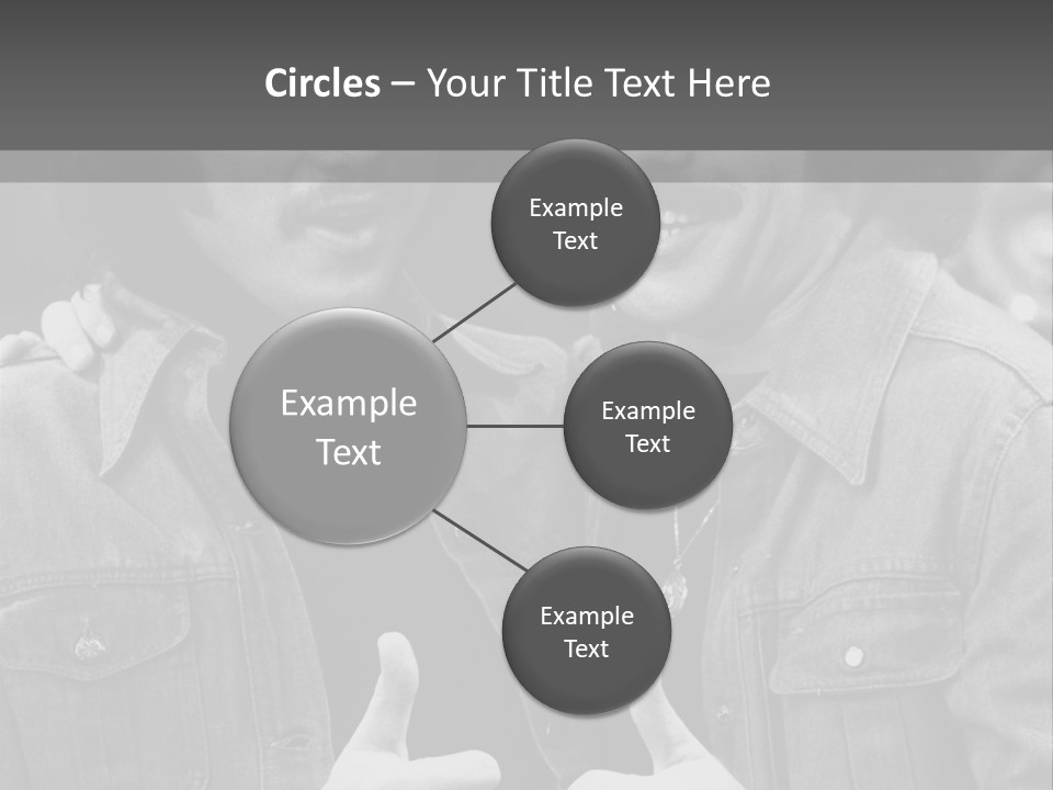 Brothers Black White Background PowerPoint Template