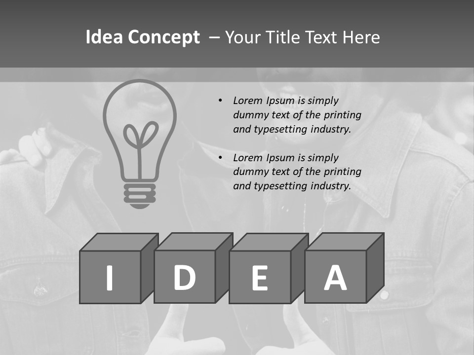 Brothers Black White Background PowerPoint Template