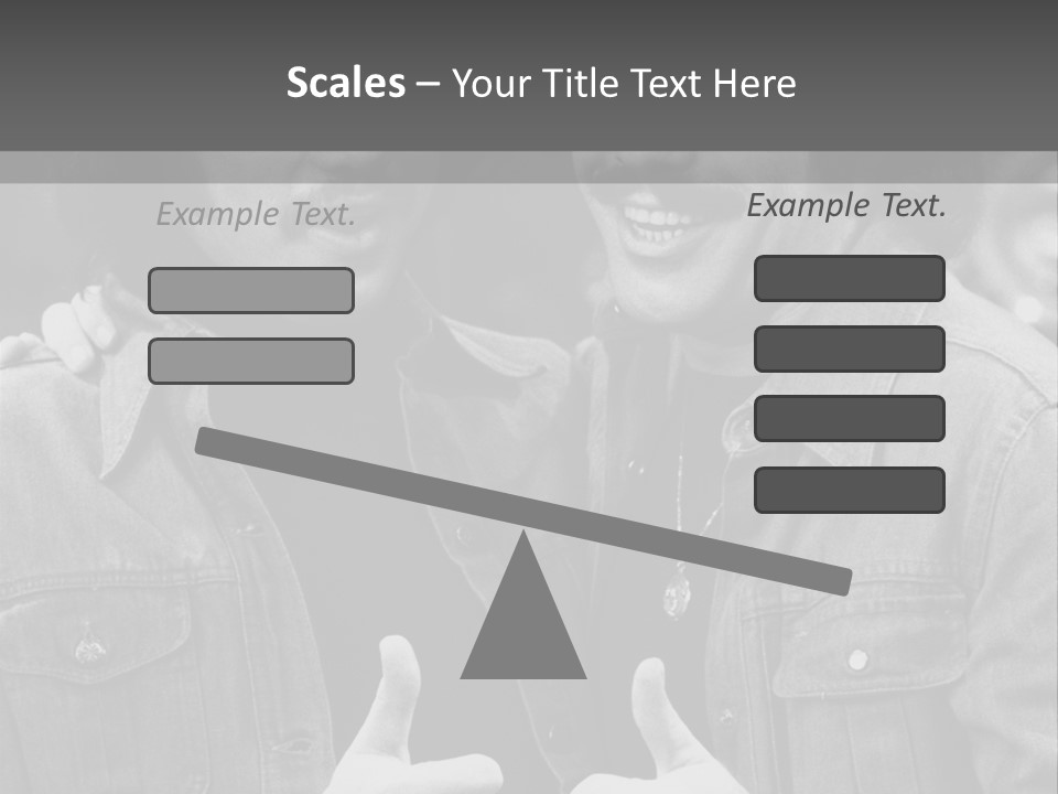 Brothers Black White Background PowerPoint Template