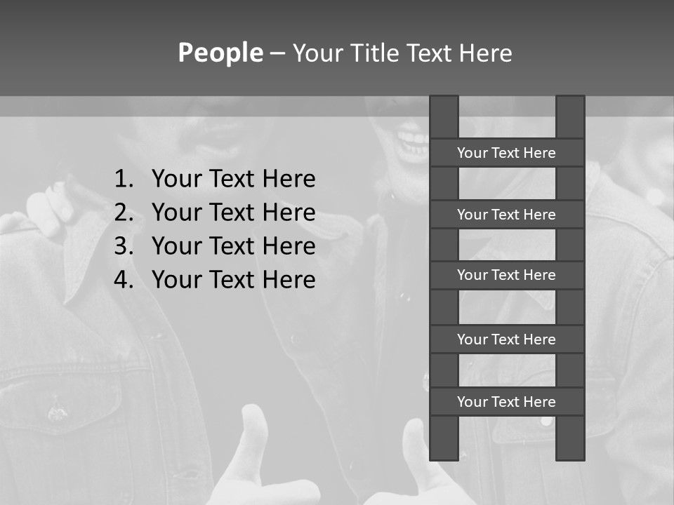 Brothers Black White Background PowerPoint Template