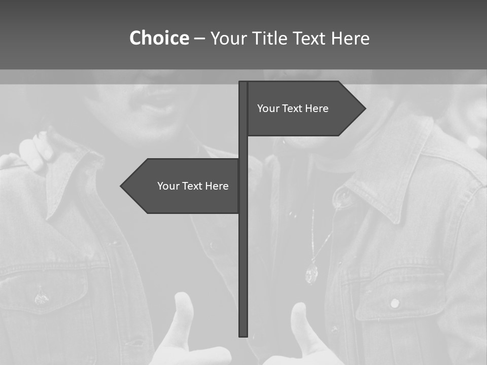 Brothers Black White Background PowerPoint Template