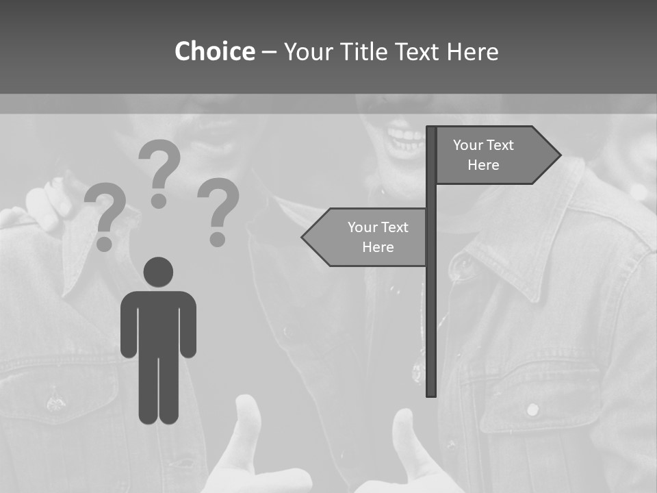 Brothers Black White Background PowerPoint Template