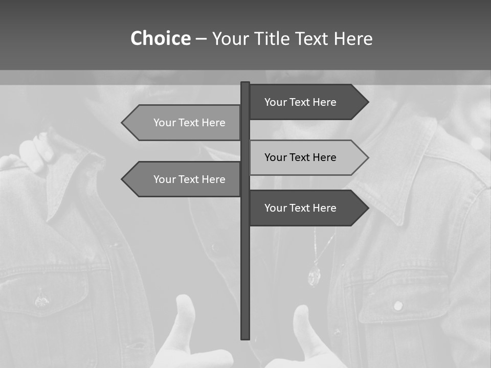 Brothers Black White Background PowerPoint Template