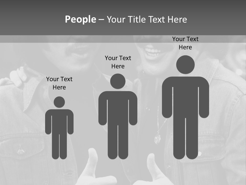 Brothers Black White Background PowerPoint Template