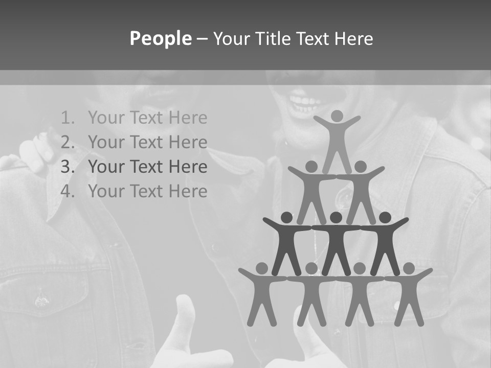 Brothers Black White Background PowerPoint Template