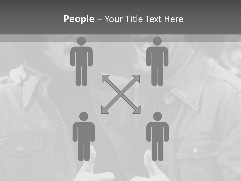 Brothers Black White Background PowerPoint Template