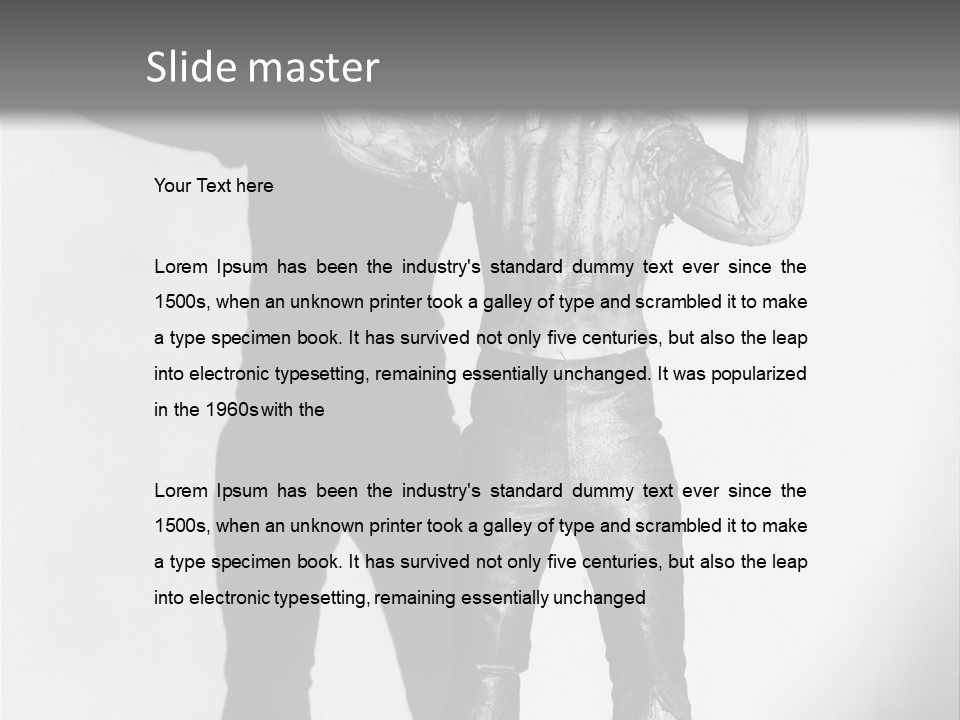 Monster Black And White Background PowerPoint Template