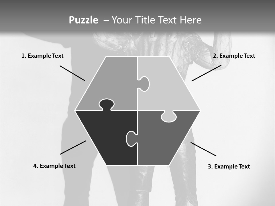 Monster Black And White Background PowerPoint Template