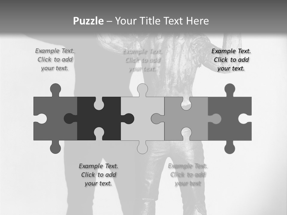 Monster Black And White Background PowerPoint Template