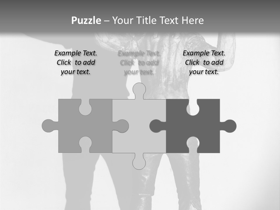 Monster Black And White Background PowerPoint Template