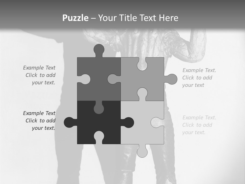 Monster Black And White Background PowerPoint Template