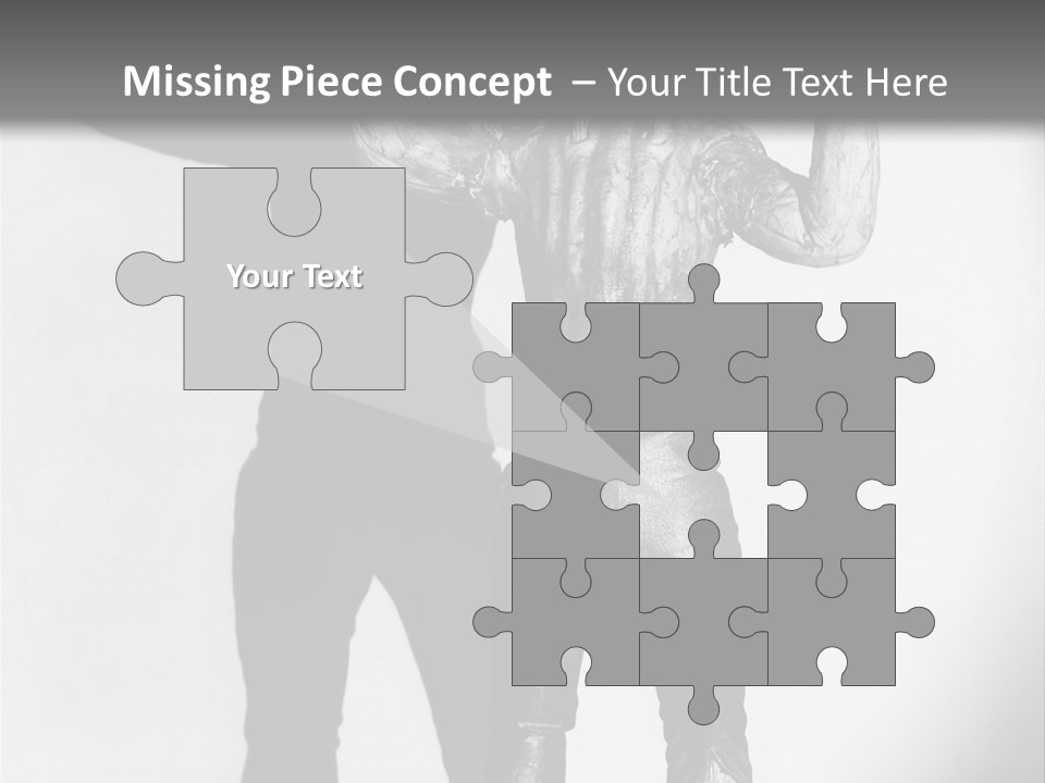 Monster Black And White Background PowerPoint Template