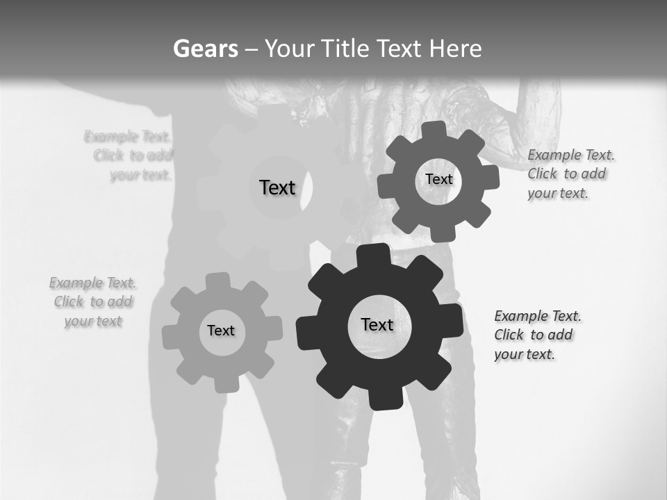 Monster Black And White Background PowerPoint Template