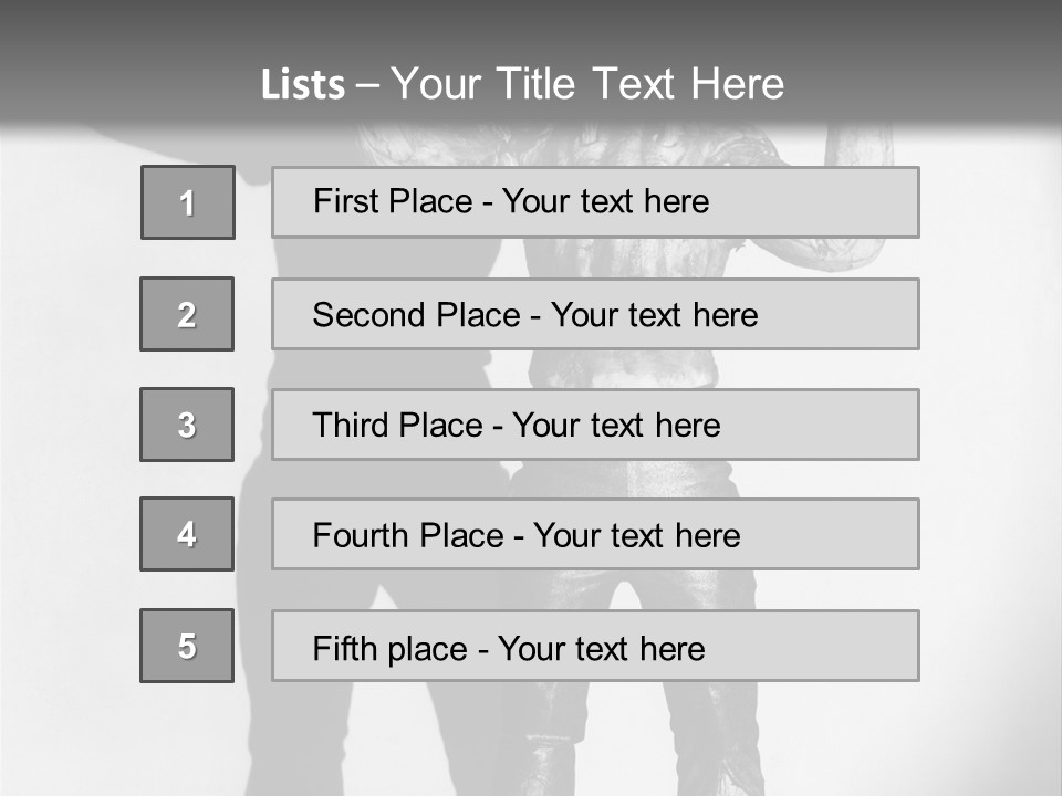Monster Black And White Background PowerPoint Template