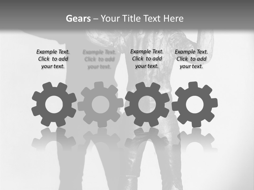 Monster Black And White Background PowerPoint Template