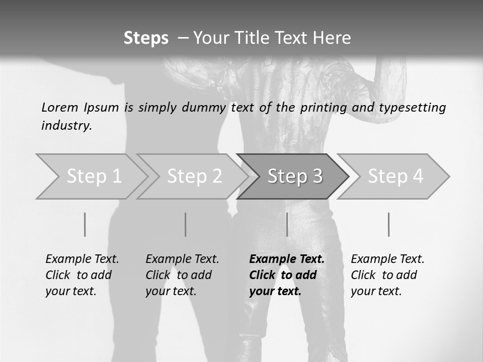 Monster Black And White Background PowerPoint Template