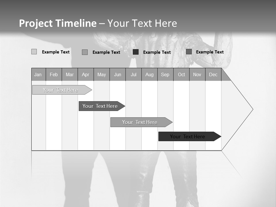 Monster Black And White Background PowerPoint Template