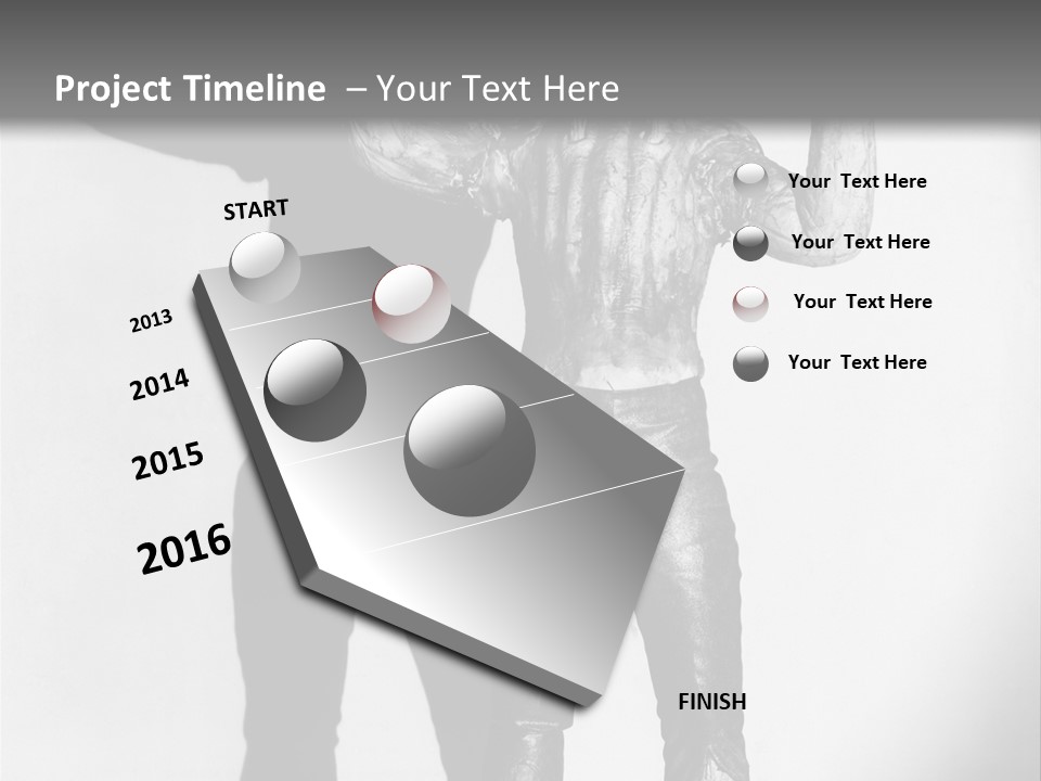 Monster Black And White Background PowerPoint Template