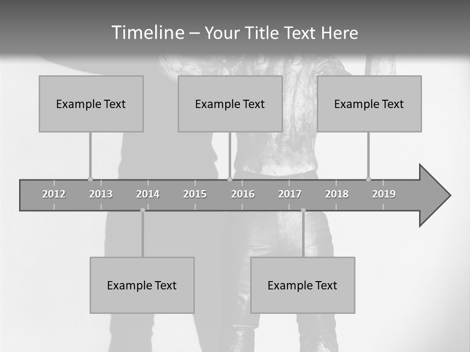 Monster Black And White Background PowerPoint Template