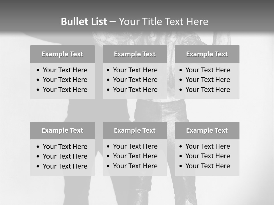 Monster Black And White Background PowerPoint Template