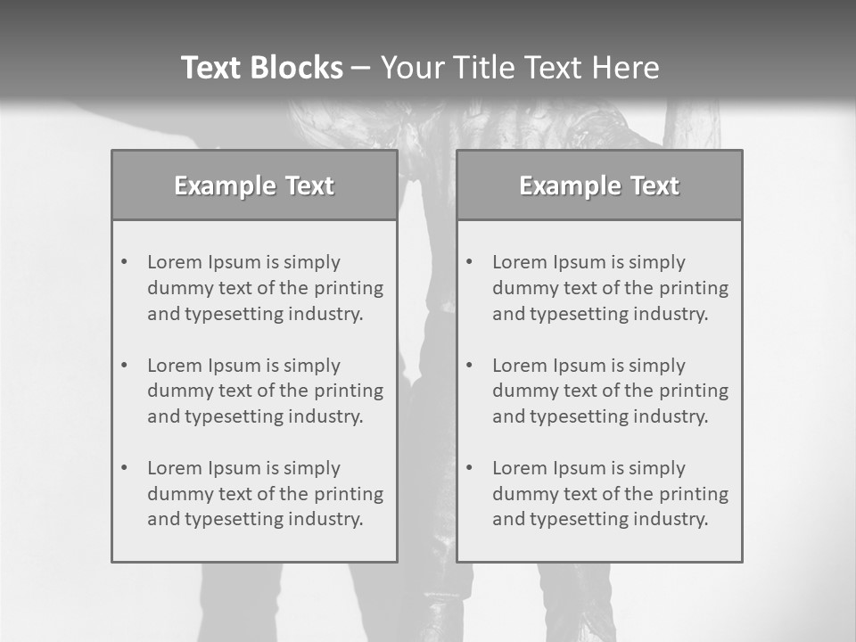 Monster Black And White Background PowerPoint Template