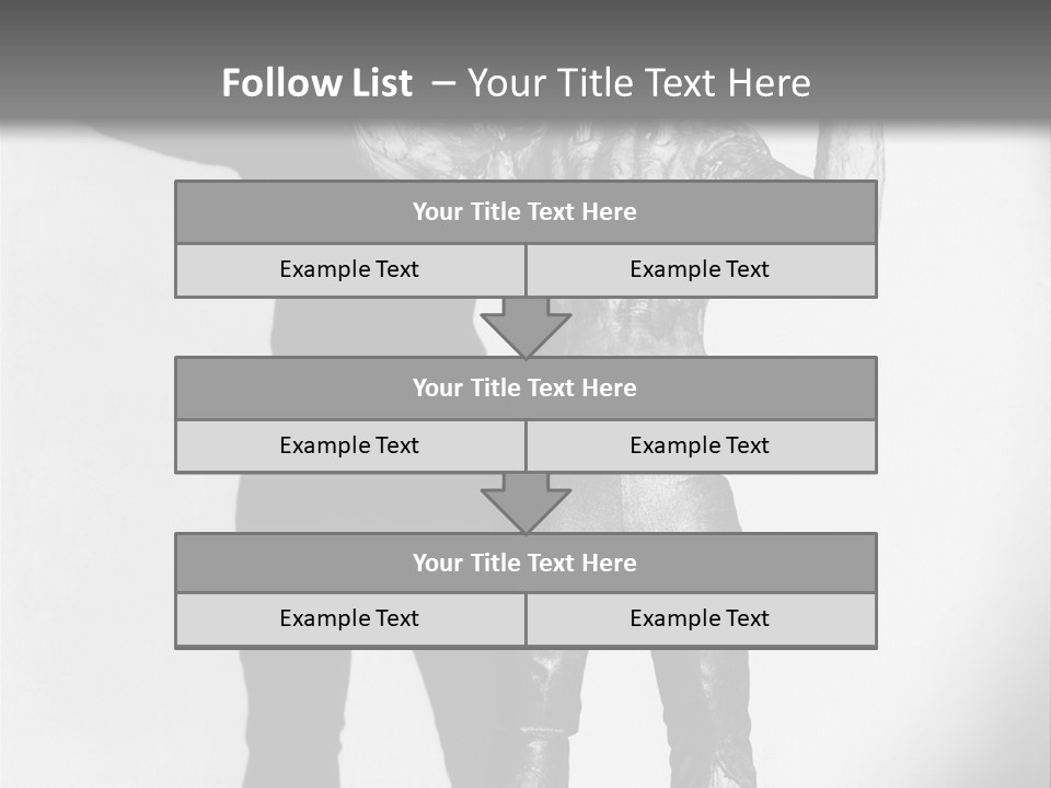 Monster Black And White Background PowerPoint Template